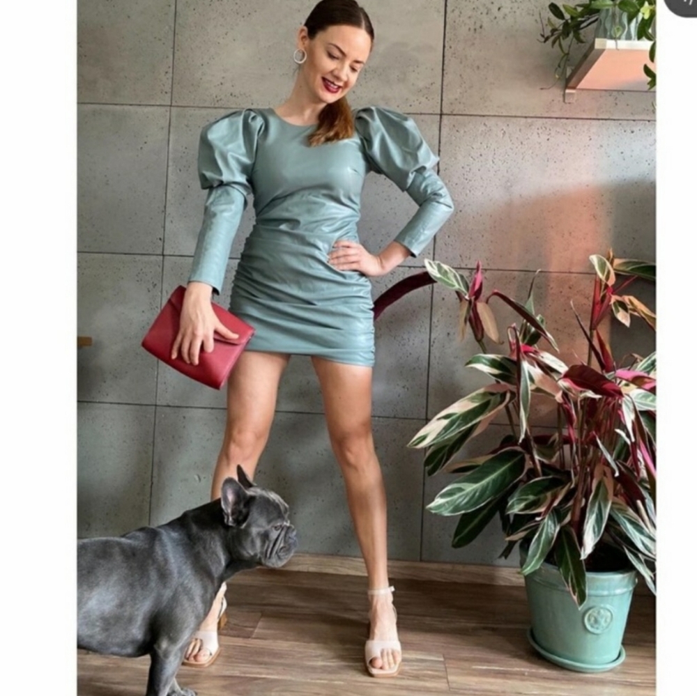 ZARA Faux Leather dress bloggers favorite